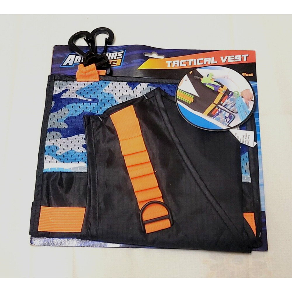 Adventure Force Tactical Vest One Size Fit Most Childs Darts Blaster Black